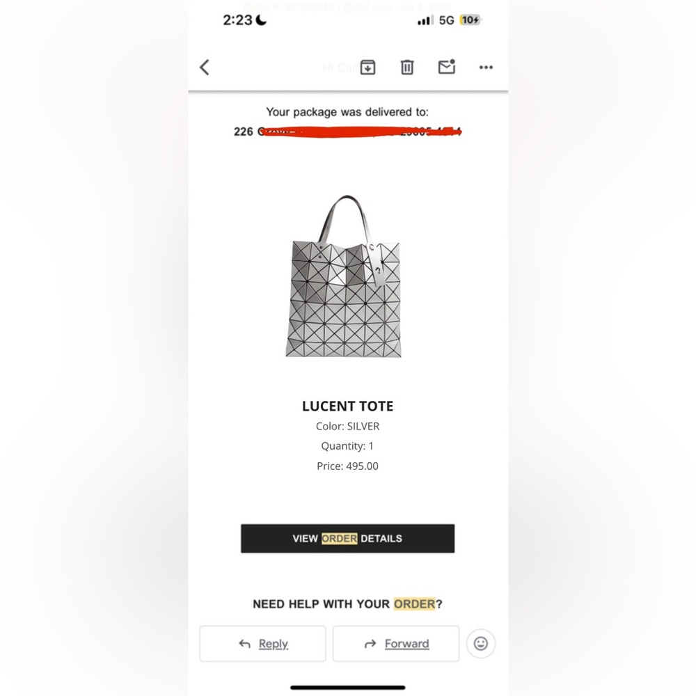 BAOBAO ISSEY MIYAKE Purse Tote Silver Geometric Lucent Zip Fabric Lining Bag - Picture 11 of 11
